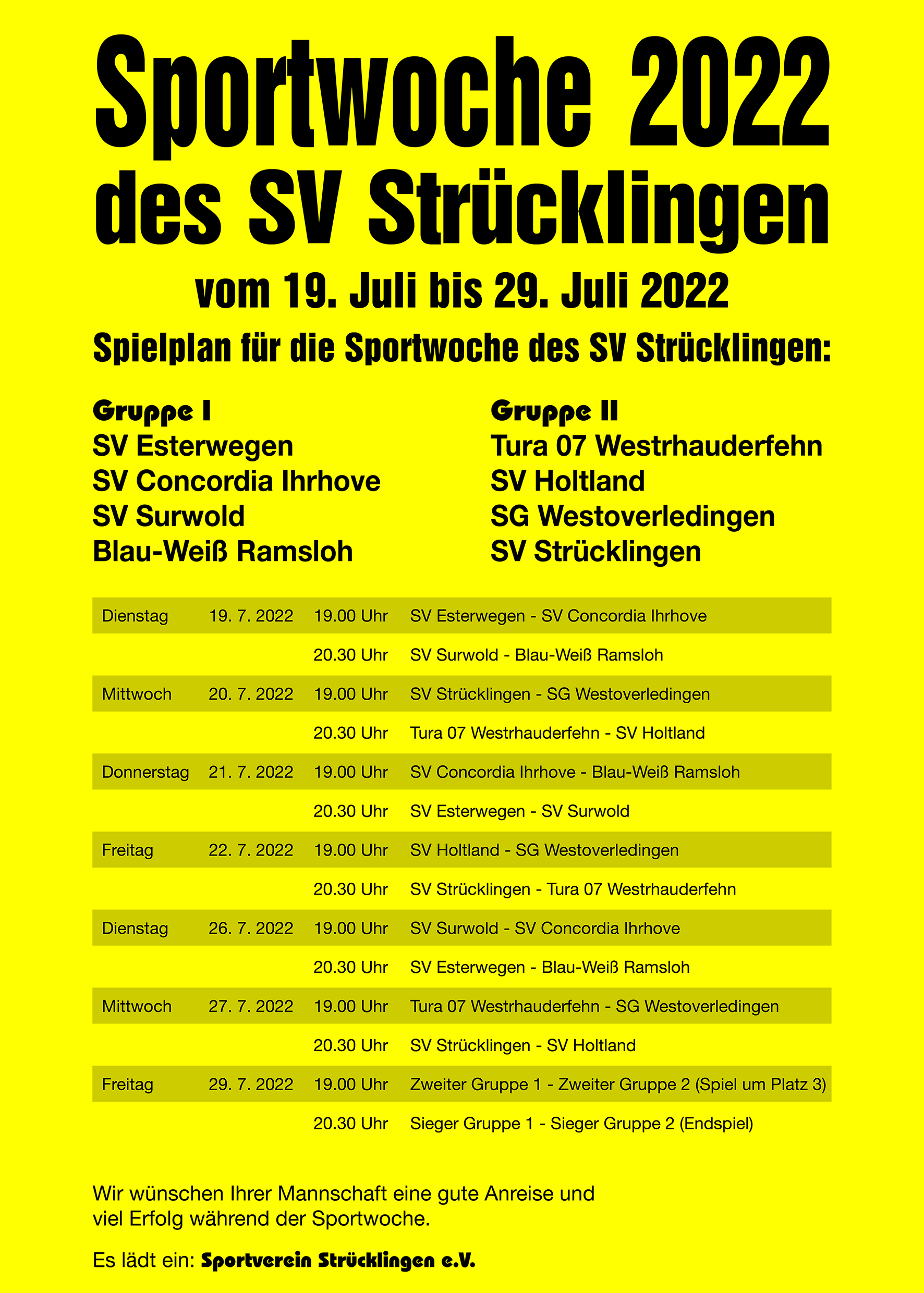 SV Struecklingen Sportwoche2022